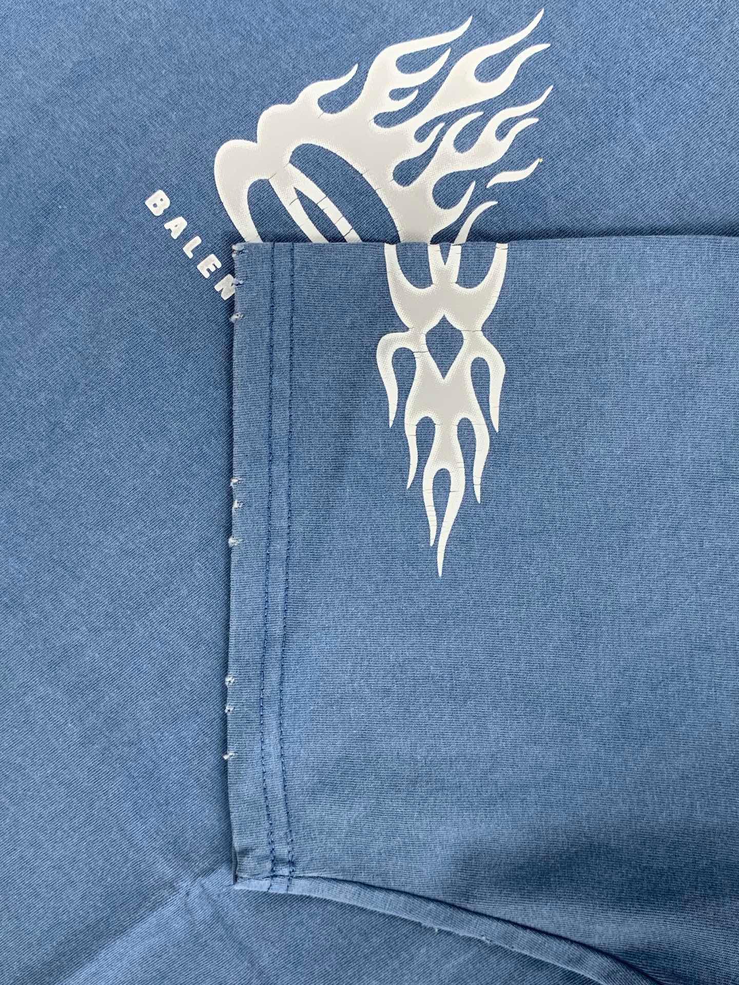 Balenciaga Light Blue T-Shirt Without Collar