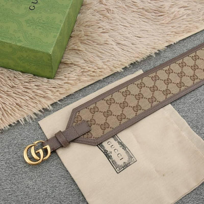 Gucci GG-buckle canvas Women belt &
