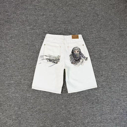 Casual Long Pants Plum Blossom Embroidery