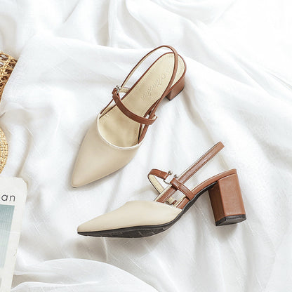 Pointed-toe sandals and high heels