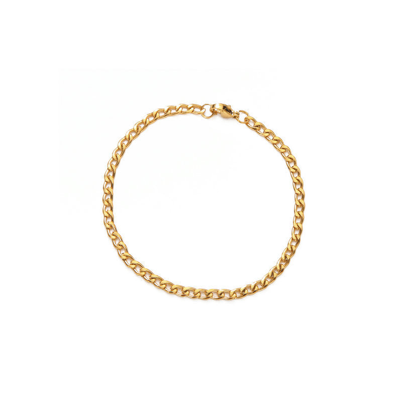 Cuban Chain Bracelet Stainless Steel Geometric Link Jewelry