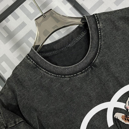 Gucci T-Shirt Smoke Black | Crew Neck Cotton Tee – Luxury Casual Wear