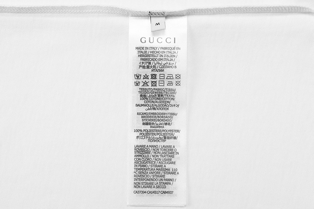Gucci T-Shirt White Crew Neck Logo Tee – Luxury Cotton Comfort
