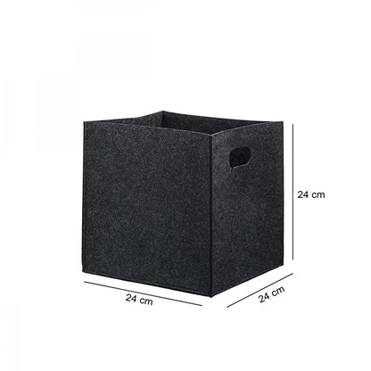 Homing - Multi-Purpose Felt Storage Basket with Handle, Collapsible Closet Organizer, 9.45 x 9.45 x 9.45 inches