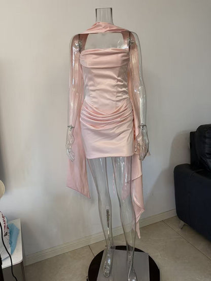 Elegant Sleeveless Satin Dress