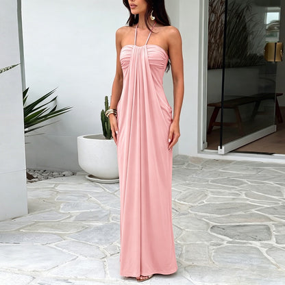 Halter Neck Backless Summer Dress