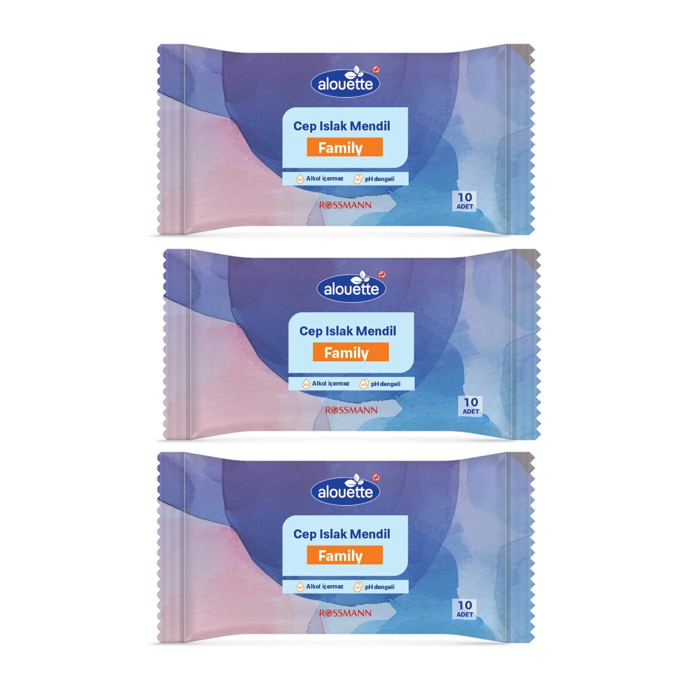 Alouette Pocket Tissues Family Pack Soft &amp; Gentle 3x10 Pack