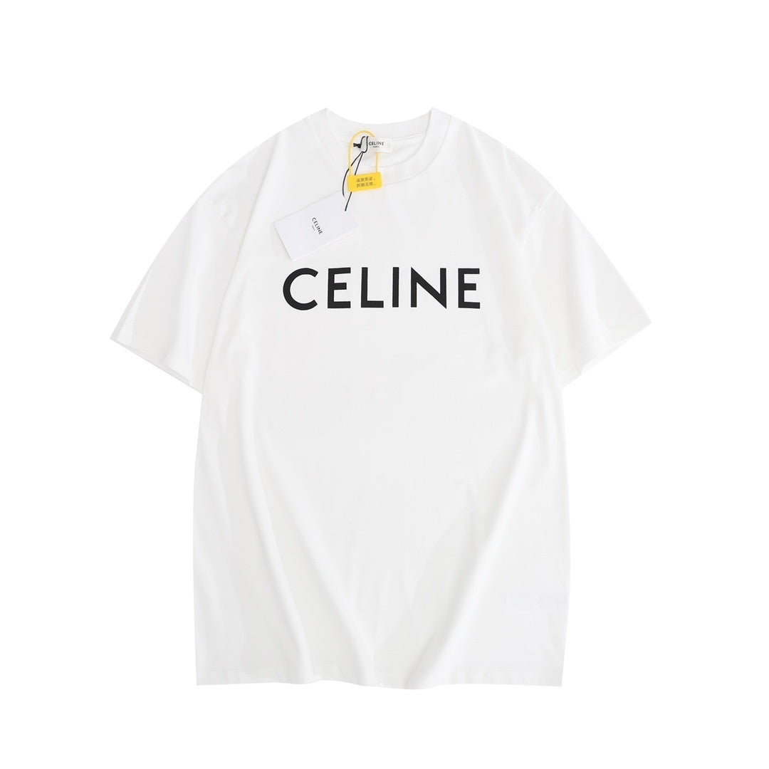 CELINE Paris Loose T-Shirt in Cotton Jersey