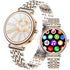 Smart Watch for Women 1.27" Color Screen Waterproof Fitness Activity Tracker Rose Gold Womens Smart Watch with Heart Rate Sleep Monitor for Android and iOS (Two-Tone Rose Gold Steel RT-i109) SHOPEZRA L.L.C.