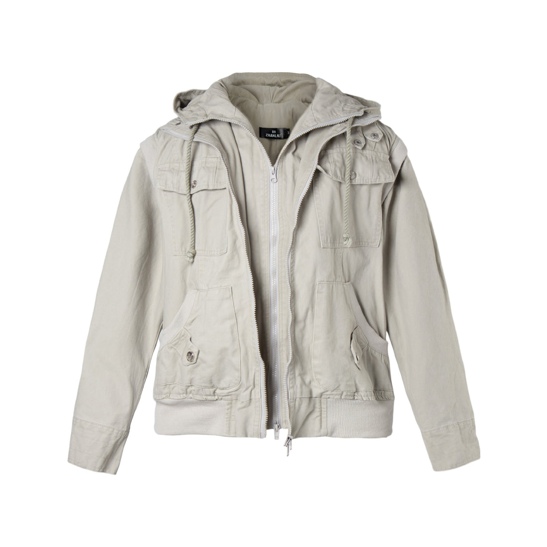 Multi-Pocket Design Hooded Jacket Vest for Women