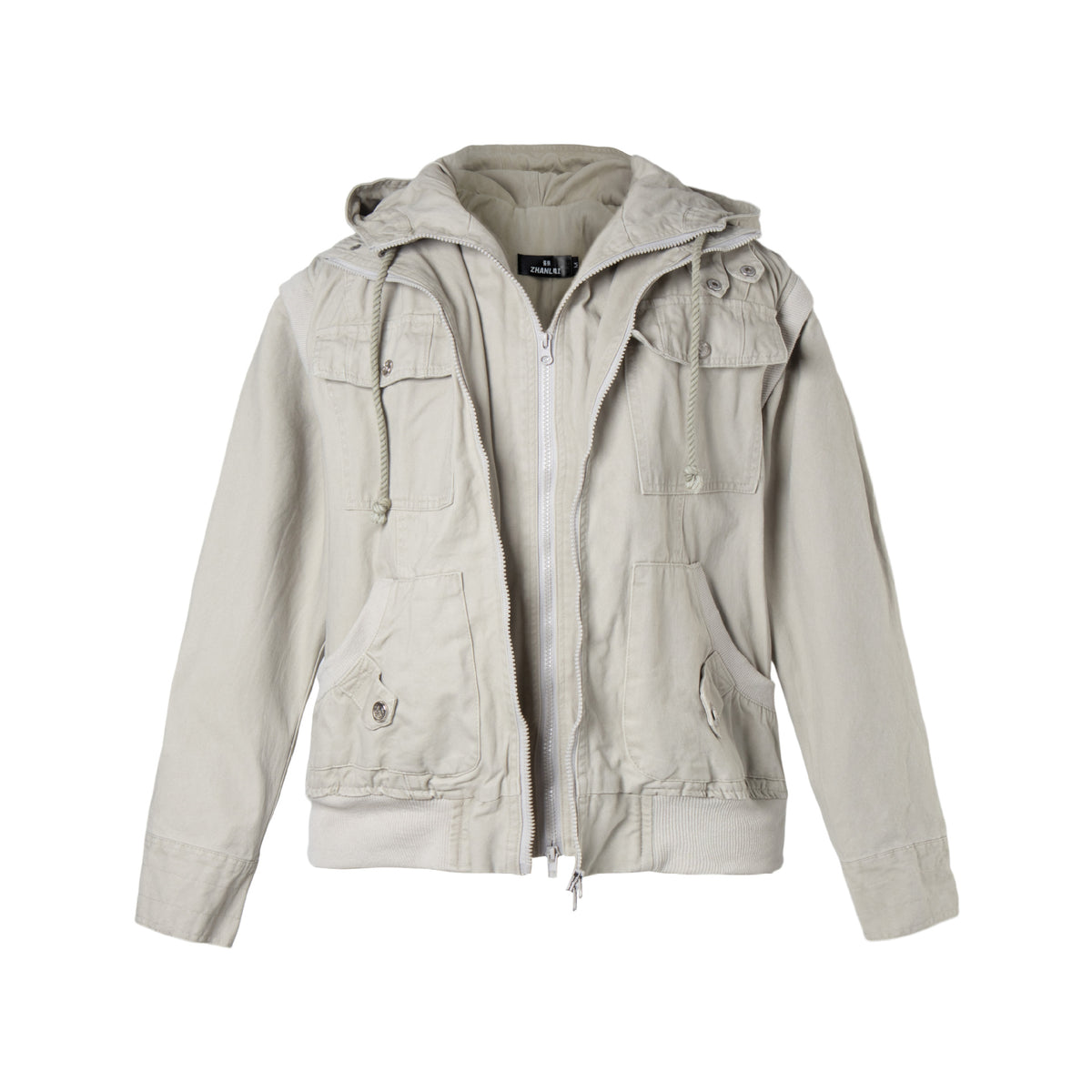 Multi-Pocket Design Hooded Jacket Vest for Women