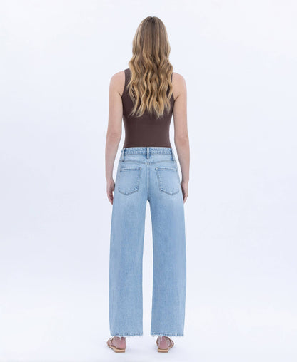 Brylee High Rise Crop Barrel Jean