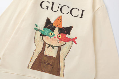 GUCCI Beige Cotton Jersey Sweatshirt New &amp; Authentic