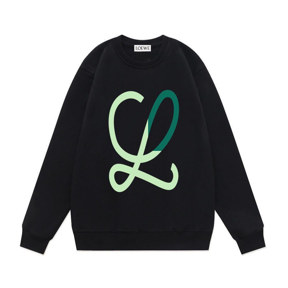 LOEWE L Intarsia Wool Sweater Blue/Green