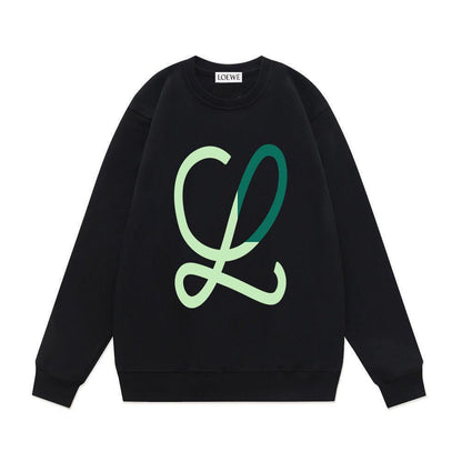 LOEWE L Intarsia Wool Sweater Blue/Green