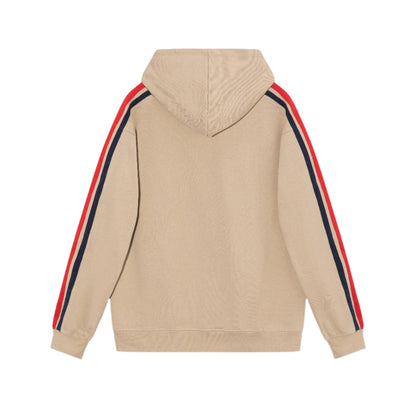 GUCCI Stripe-detail Gg Hoodie In Paste