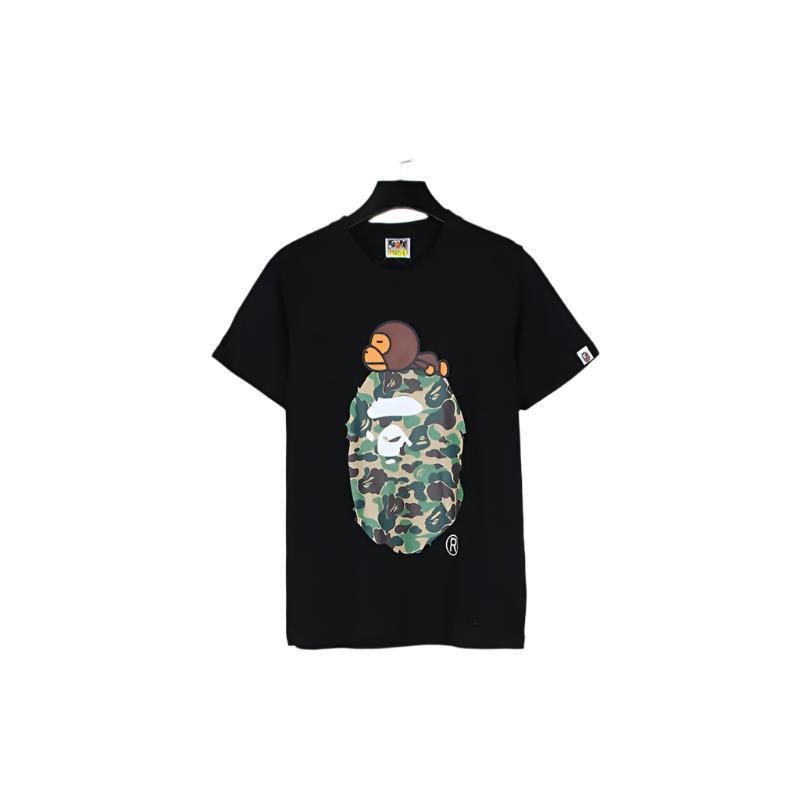 Bathing Ape Black T-Shirt without Collar