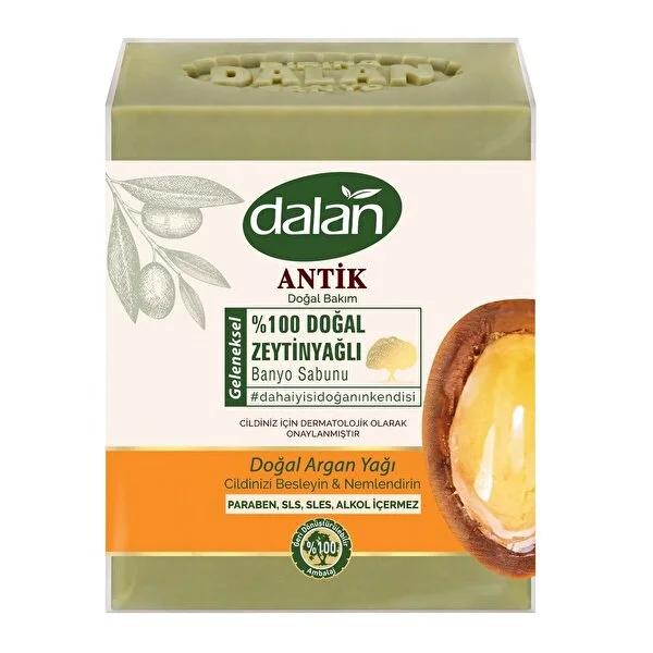 Dalan Natural Soap Bar with Argan Oil &amp; Olive Oil - Gentle, Moisturizing, and Paraben-Free, 4 Bars of 150g Each