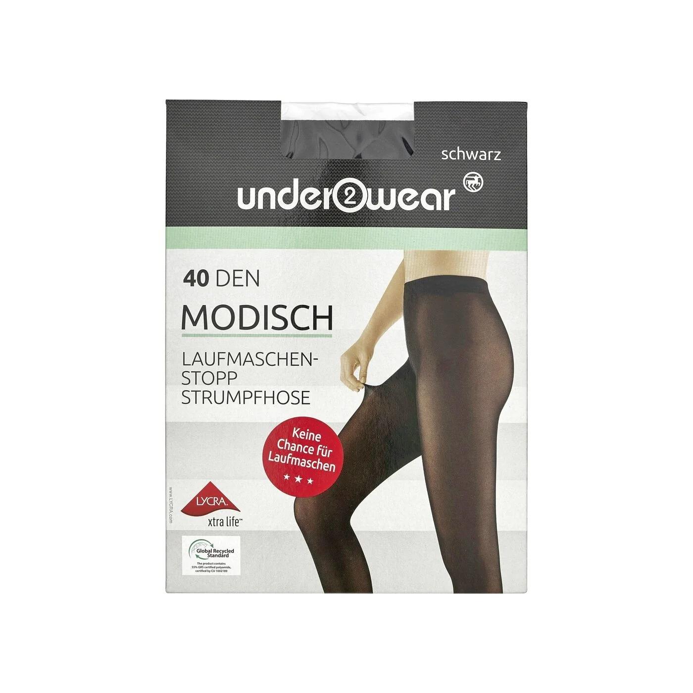 Underwear Stop 40 Denier Run-Resistant Tights Black M