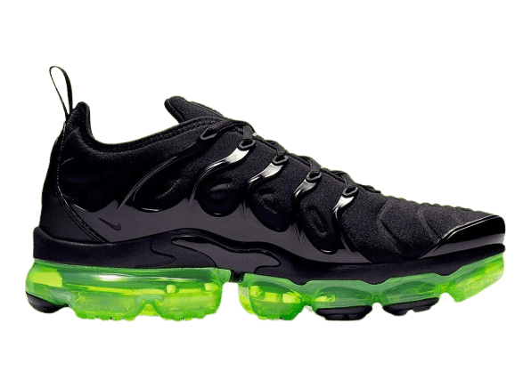 Nike Air VaporMax Plus Black Volt Sole Sneakers - Men&