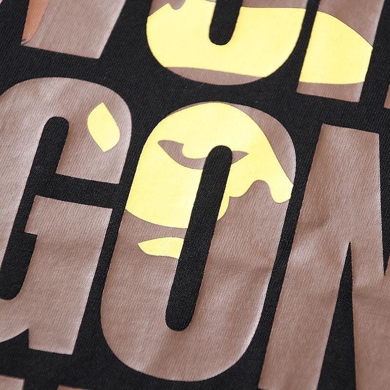 Bathing Ape Black World Gone Mad T-Shirt without Collar