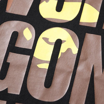 Bathing Ape Black World Gone Mad T-Shirt without Collar