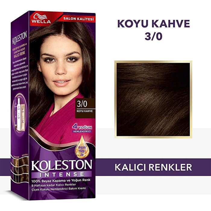 Wella Koleston Intense Permanent Hair Color 3/0 Dark Brown | 1.7 oz