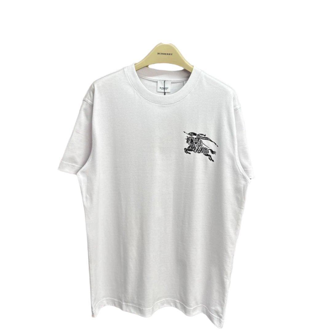 Burberry White T-Shirt Without Collar