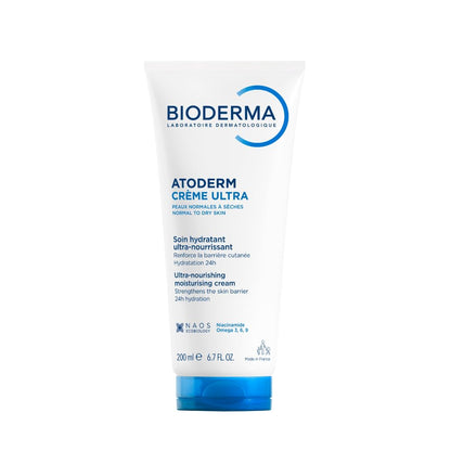 Bioderma Atoderm Ultra Moisturizing Cream for Dry Skin - Gentle, Non-Comedogenic, 6.76 fl oz