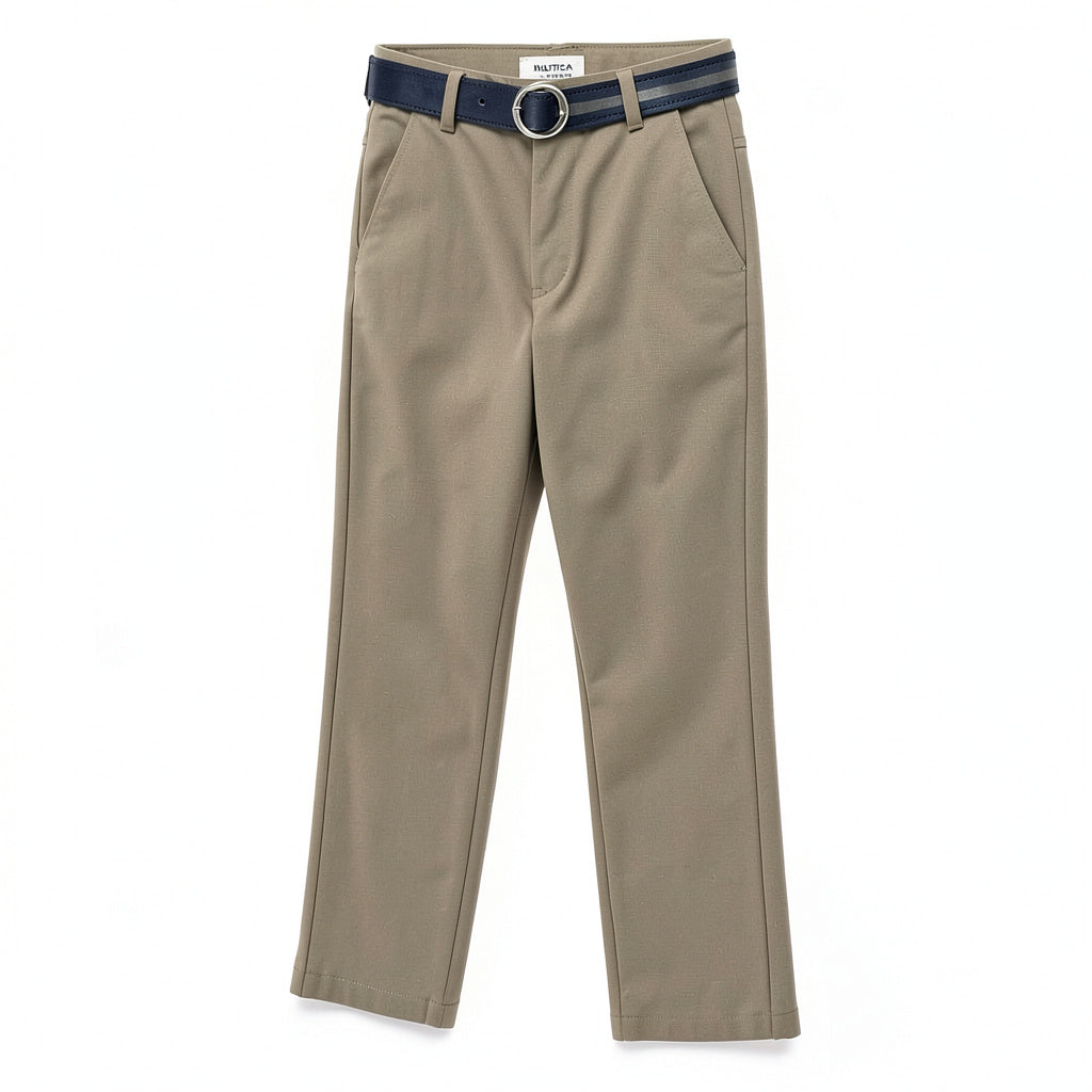 Nautica Boys  Logan Belted Twill Pants, Size 8