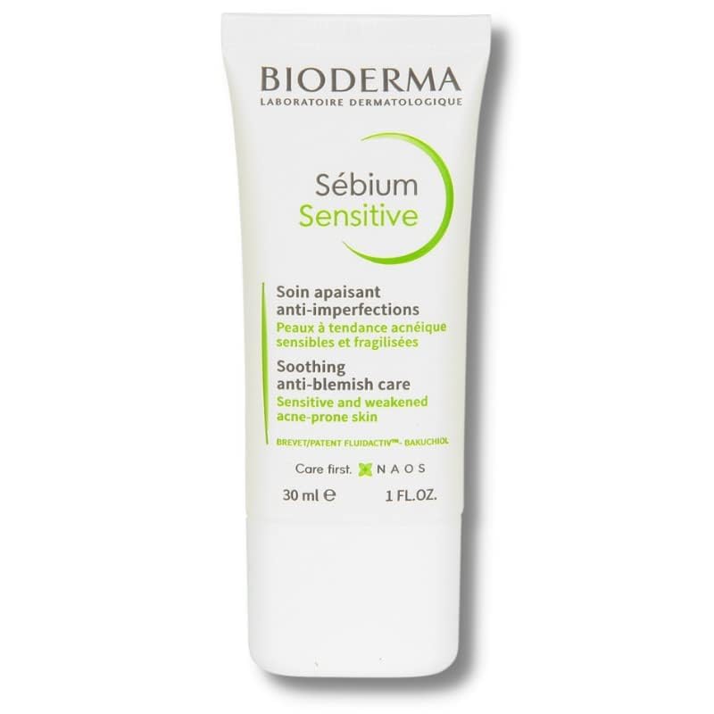 Bioderma Sebium Sensitive 30 Ml - Sensitive Skin Care for Acne-Prone Skin, Hypoallergenic &amp; Fragrance-Free