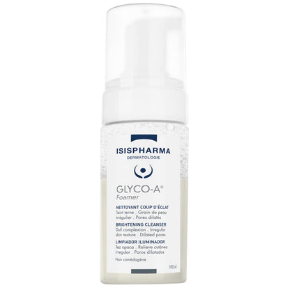 Isis Pharma Glyco-A Foamer Brightening Facial Cleanser for All Skin Types - 3.38 fl oz