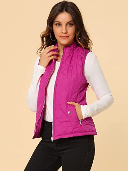 Quilted Stand Collar Cotton Vest
