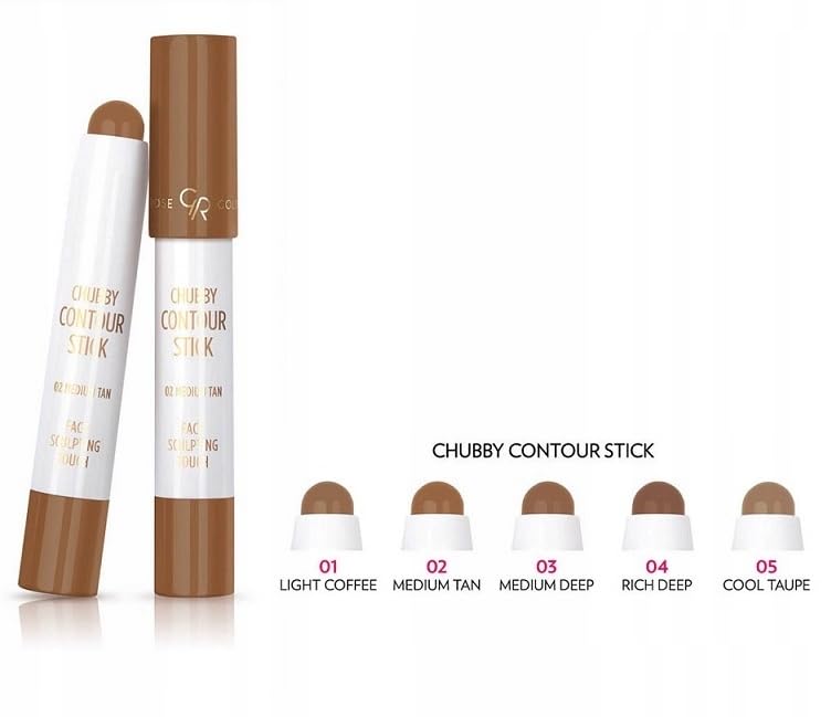 Golden Rose Chuby Contour Stick 05 Cool Taupe - Easy Contouring &amp; Nourishing Makeup for Everyday Use