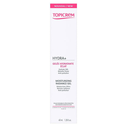 Topicrem Hydra Radiance Gel - 24 Hour Moisturizing Gel Cream for Dry Skin, Non-Greasy, Topicrem Hydra Radiance Gel