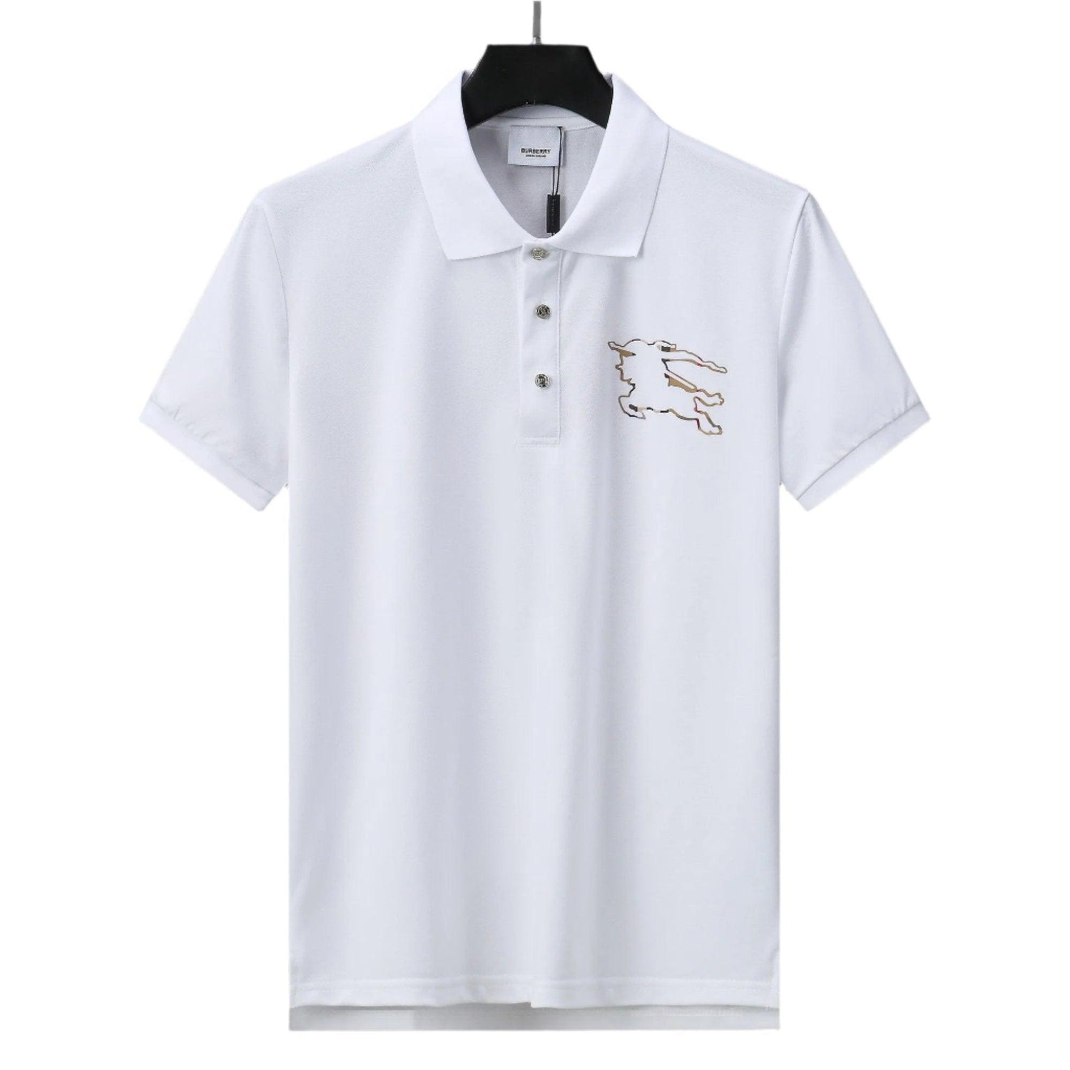 Burberry White T-Shirt With Collar