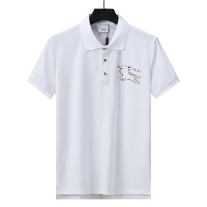 Burberry White T-Shirt With Collar