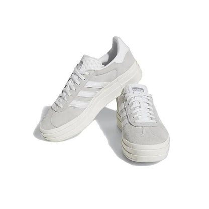 Adidas Gazelle Bold Grey White | Premium Suede Sneakers | Casual Comfort