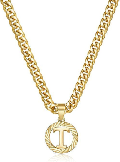 Hollow Letter Pendant Necklace