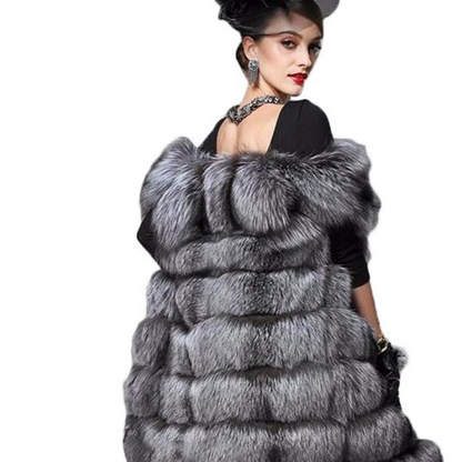 Silver Fox Imitation Fur Vest