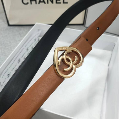 Chanel Calfskin CC Heart Coco In Love Women Belt &