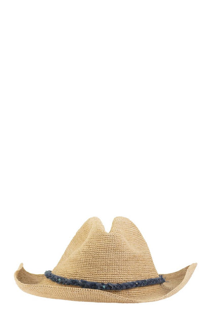 POLO RALPH LAUREN Raffia Hat with Decorative Band