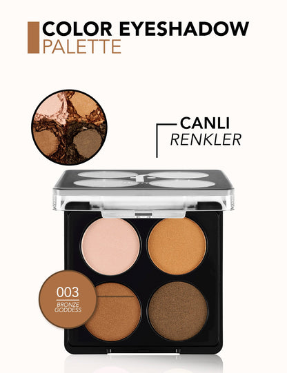 Flormar Color Palette Matte &amp; Shimmer 4-Color Eyeshadow Palette
