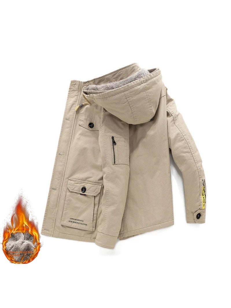 Fleece Lined Quilted Cotton Jacket