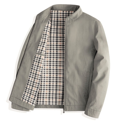 Pure Cotton Lapel Jacket for Men Business Casual Outerwear