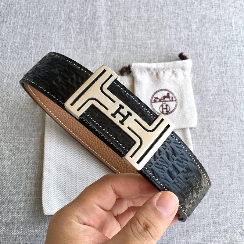 Hermes Men Silver Buckle Belt &