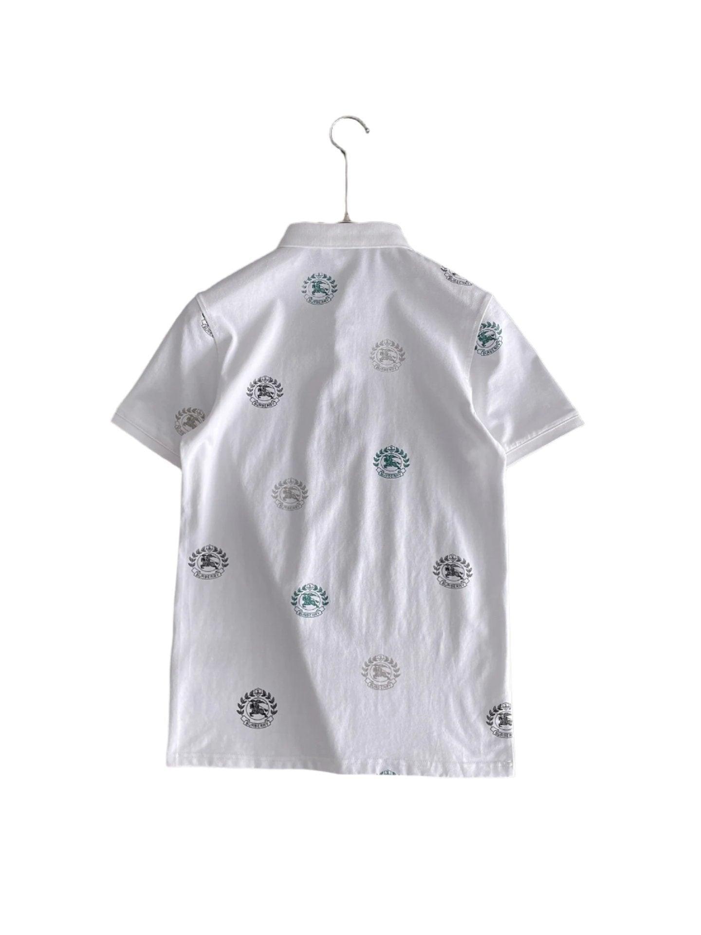 Burberry White T-Shirt With Collar