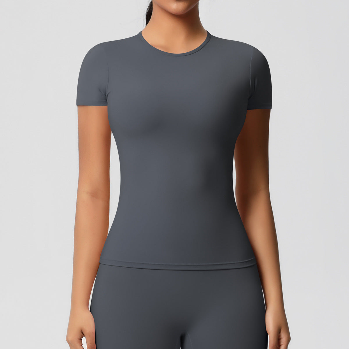 Sanded Tight-Fit Short Sleeve T-Shirt