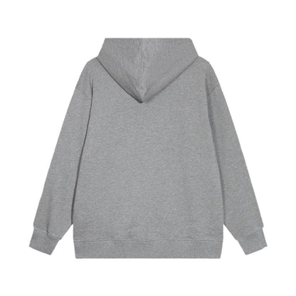 Dior Classic Letter Embroidered Hoodie Grey