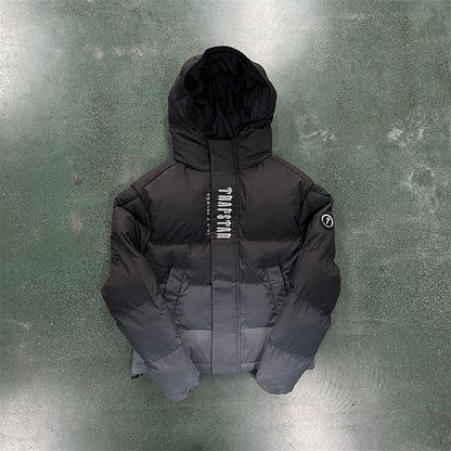 Gradient color embroidered winter jacket set